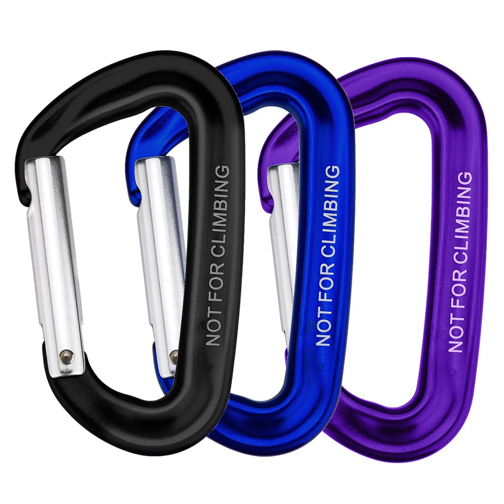 

12KN 8 x 4.5 cm Outdoor Climbing Backpack Hook Spring Clip Keychain Carabiner Hammock Hook hammock hanging carabiner hook #XP