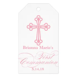 3.1x7cm Elegant First Communion Party Favor Labels|Tags-in Cards & Invitations from Home ...