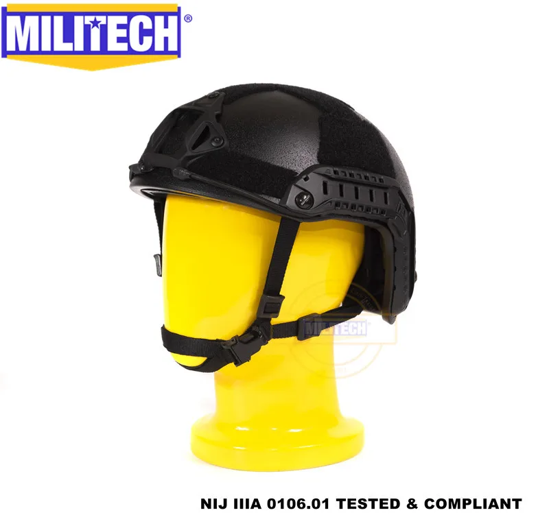 MILITECH черный BK морской с Deluxe NIJ IIIA БЫСТРО Пуленепробиваемый Шлем и козырек Набор