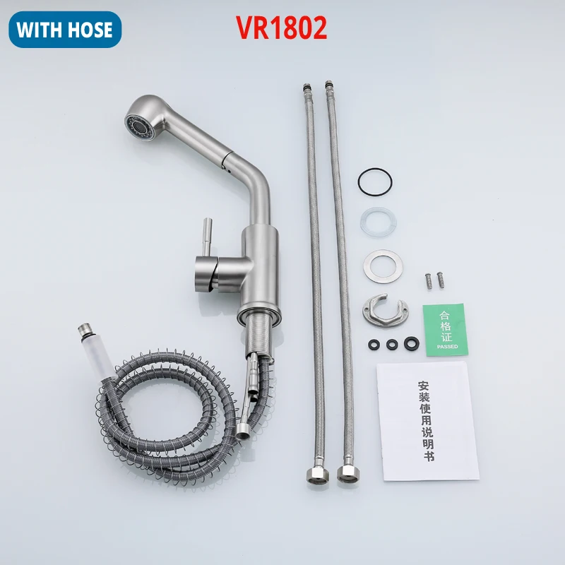 IVRICH Pull Out Spring Kitchen Faucet 2 Mode Handheld Drawable Sprayer kitchen tap Stainless SUS304 Sink kitchen mixer VR1802