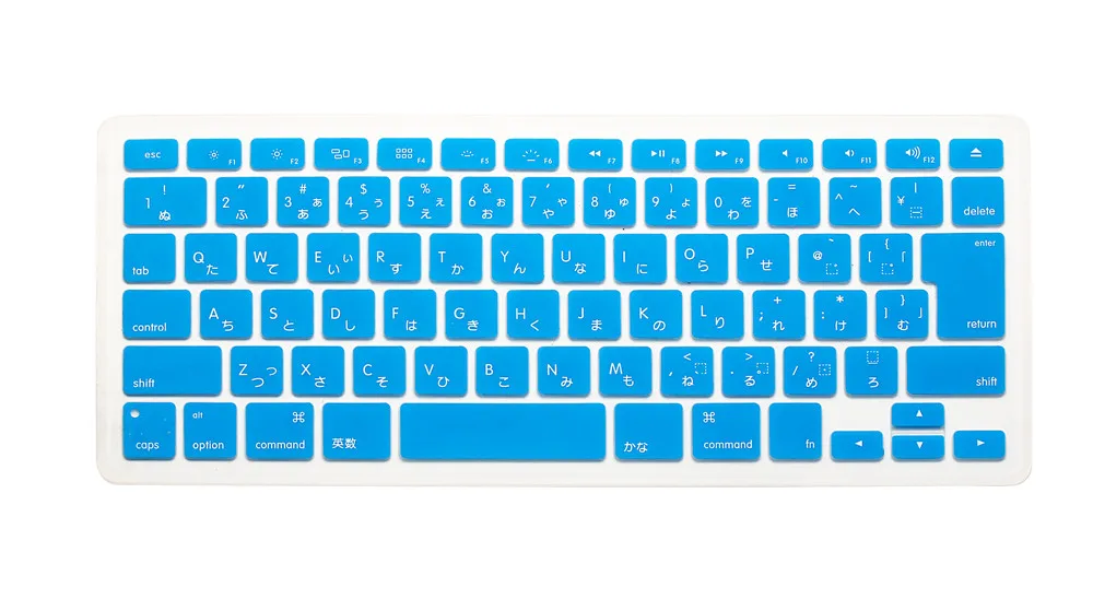 Японская Клавиатура чехол для MacBook Pro 13 15 17 Unibody и протектор для Mac Book Air retina 13,3 15,4 Япония клавиатура - Цвет: sky blue