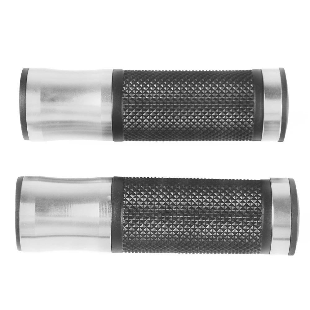 silver Рукоятки для мотоцикла для Suzuki GSXR 600 750 1000 Kawasaki Honda универсальные мотоциклетные ручки Рули 22 мм мото рукоятки - Цвет: silver