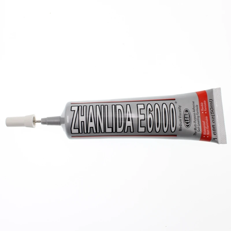 50ml Super E6000 Liquid Glue Touch Screen Zhanlida E-6000 Epoxy Resin Metal School Wood Leather Adhesive  2