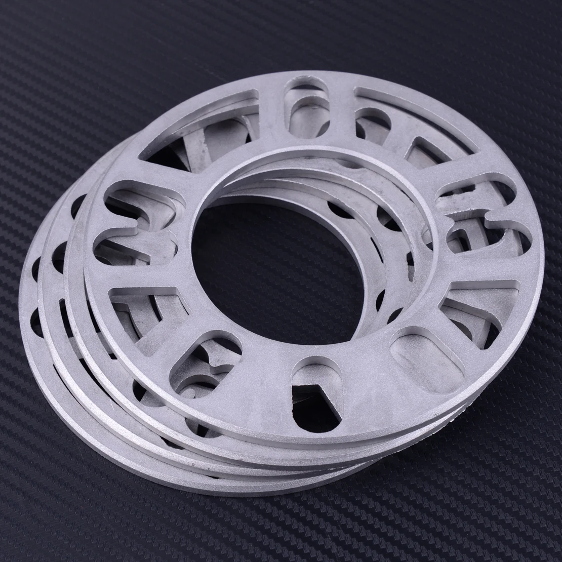 

beler 4PCS 5mm Car Aluminum Alloy Wheel Tire Spacers Adaptor Shims Plate For 4/5 Stud Wheel Fixings Range 98-121mm