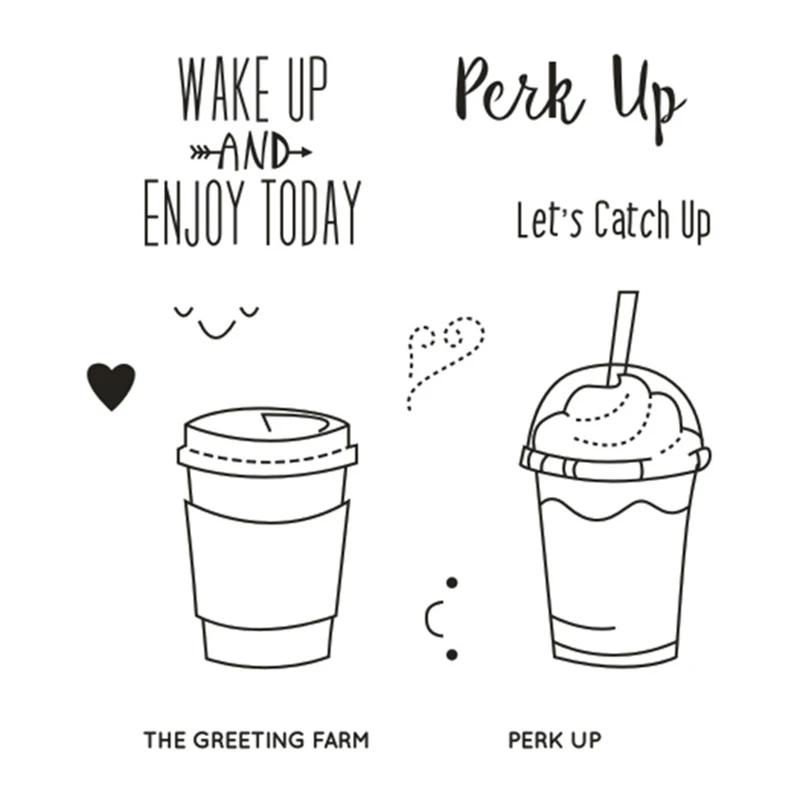

Enjoy Drink Ice Cream Clear Stamps for Scrapbooking DIY Silicone Seals Photo Album Embossing Folder Paper Maker Template Crafts