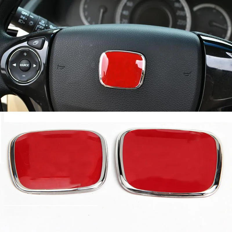 New JDM Red Black Blue Car Auto Steering Wheel badge Emblem Badge for honda civic fit jazz crz