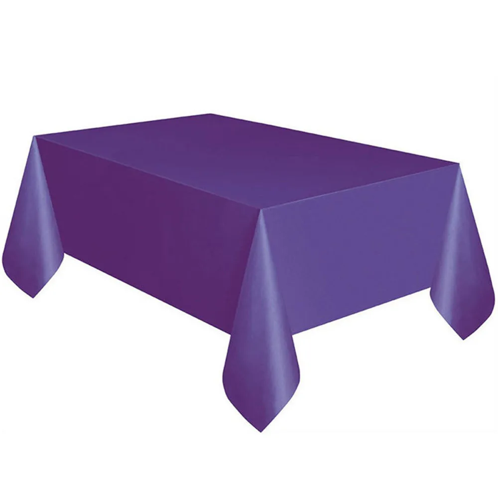 Disposable Plastic Rectangle Table Cover Solid Tablecloth Covers Party Wedding Tablecloth Desk Cloth Wipe Covers Manteles