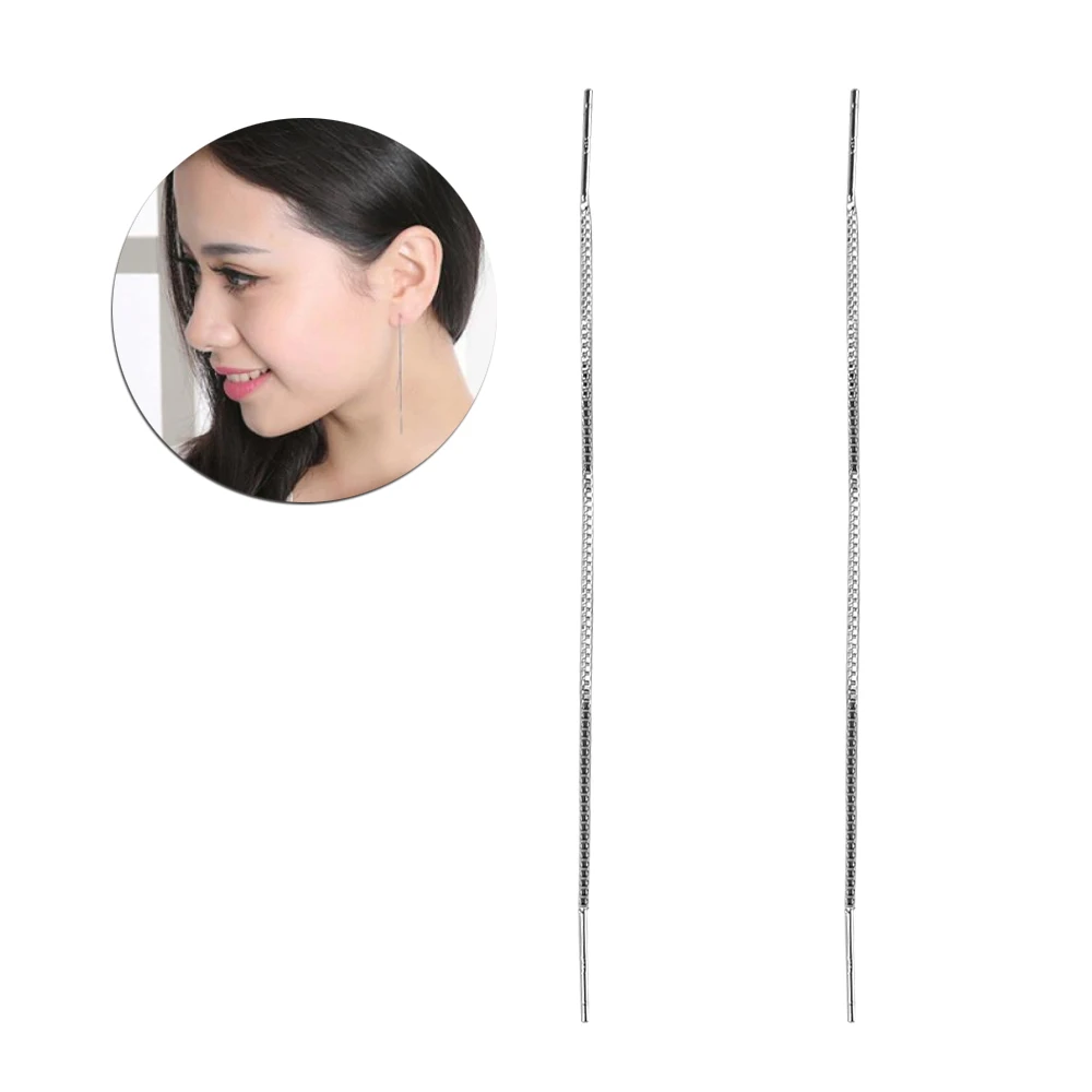 

1 Pair Simple Spiral Ear Line Long Line Chain Star Drop Dangle Earrings Ear Cuff For Women Fashion Tassel Pendientes Jewelry