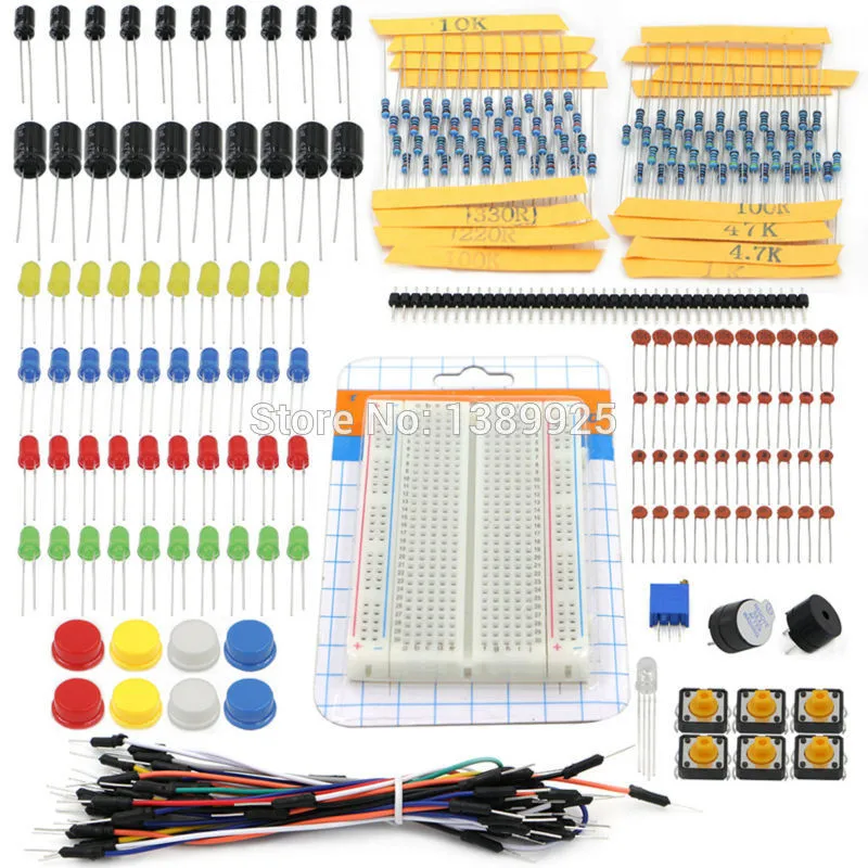 1-set-Portable-Kit-Resistor-LED-Capacitor-Jump