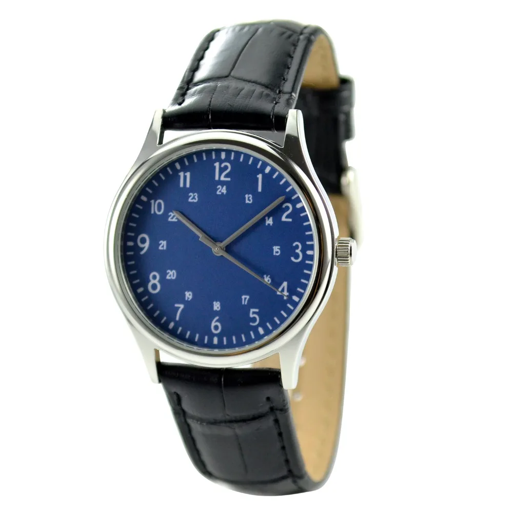 Minimalist number watches 1 24 Lapis Blue Face I Unisex I Free Shipping