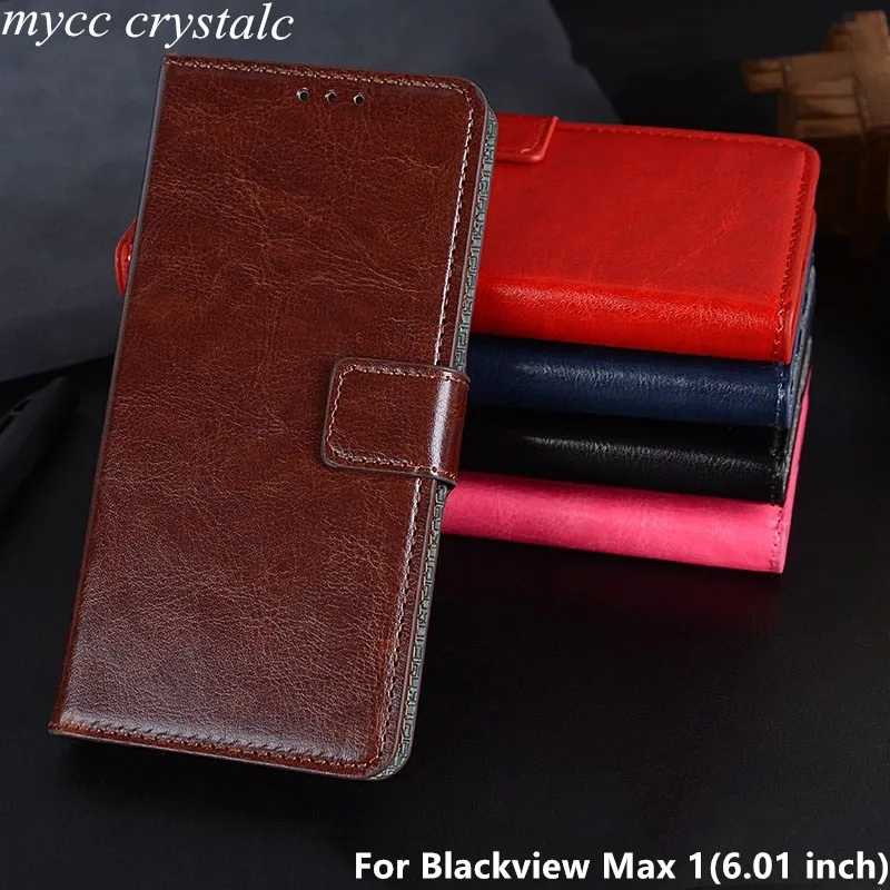 For Blackview Max 1 Case 6.01 inch Luxury Flip PU Wallet Premium Leather Cover With Photo Frame | Мобильные телефоны и