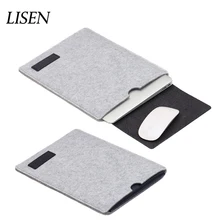 Модная фетровая сумка для ноутбука Macbook Air 13, сумка Pro 13 12 11, новинка 15, сенсорная панель, чехол для Xiaomi Mi, ноутбук 15,6 чехол