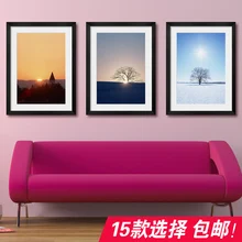 Живопись tryptich современный минималистский ресторан фрески кадр живопись диван фон картины пейзажной живописи