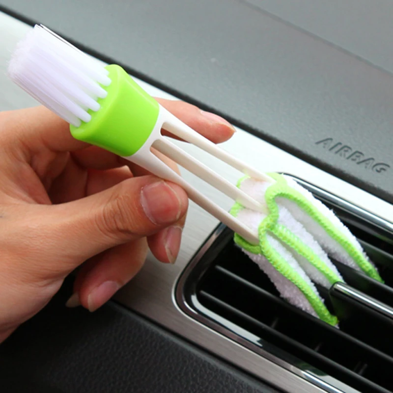 

1PC Car Cleaning Brush Double Ended Car Air Vent Slit Cleaner Brush Dusting Blinds Keyboard Cleaning Brushes Home Cleaner