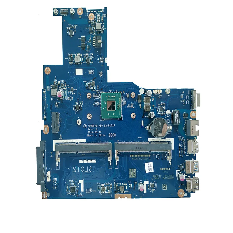 Материнская плата SZWXZY для ноутбука Lenovo B50-30 с SR1YJ N2840 DDR3L 5B20G90126 ZIWB0/B1/E0 LA-B102P 100%