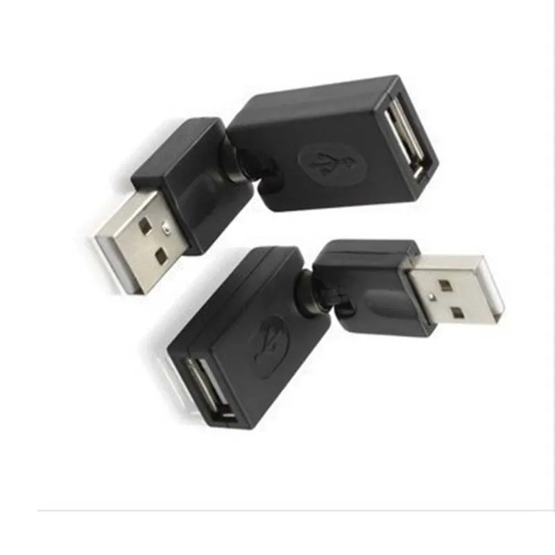 10 قطعة USB 2.0 الذكور إلى USB الإناث 360 درجة دوران زاوية محول ملحق