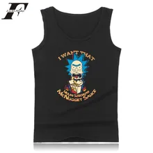 LUCKYFRIDAYF Рик и Морти жилет летние топы корректирующие американский горячий Забавный мультфильм без рукавов майка плюс черный о образным вырезо