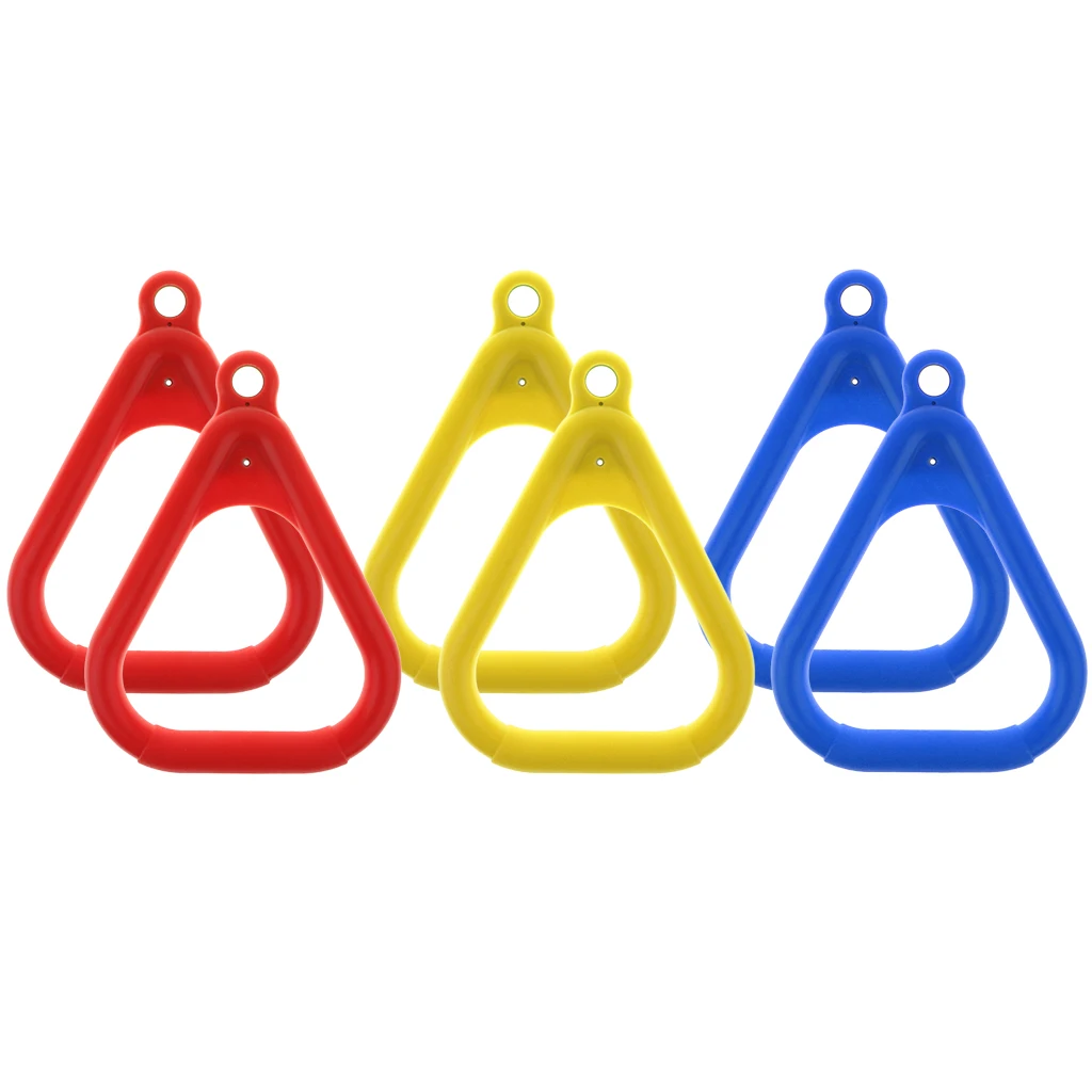 6pcs Swing Bar Rings Set - Backyard Outdoor Gymnastic Ring, Monkey Ring, Climbing Ring and Obstacle Ring