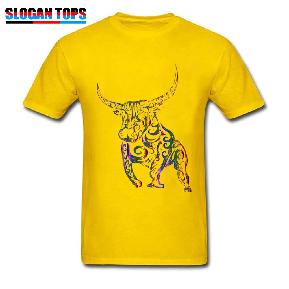 Bull tribal 2952490_960_720 Designer Male T Shirt Round Collar Short Sleeve Cotton Fabric Tees Simple Style Tshirts Bull tribal 2952490_960_720 yellow