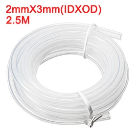 

Uxcell 1PCS Silicone Tube 2mm ID X 3mm OD 8.2' Flexible Silicone Rubber Tubing Water Air Hose Pipe Transparent for Pump Transfer