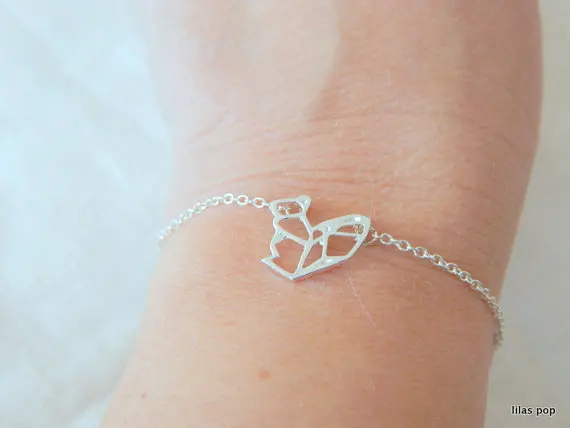 10pcs Fashion Cute Origami Squirrel Bracelet Outline Dainty Chipmunk 10pcs Fashion Cute Origami Squirrel Bracelet Outline Dainty Chipmunk Paper Bracelets Animal Jewelry