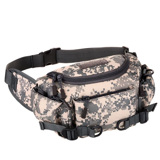 Военный штурмовой ремень, набедренный бум, слинг, грудь, сумка на плечо, для путешествий, для верховой езды, многофункциональная, высокое качество, Мужская нейлоновая поясная сумка - Цвет: ACU