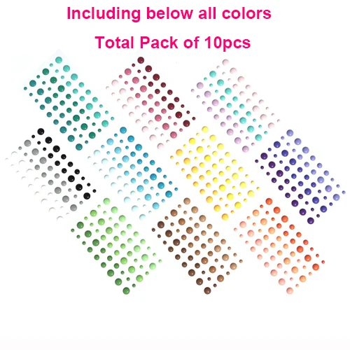 (Pack of 1)Paper craft embellishments Self adhesive Enamel Dots sticker for Card Making 