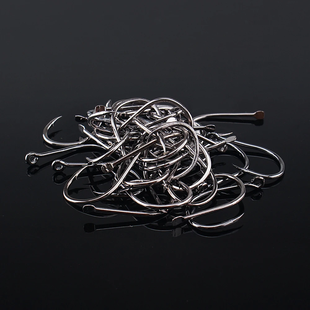 

DNDYUJU 100Pcs/Lot 1#--13# Carbon Steel Fishing Hook Fishhooks Durable Pesca Jig Head Fishing Hooks with Hole Carp Fishing
