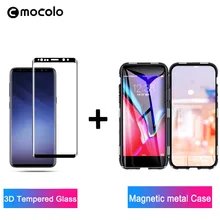 Mocolo 3D премиум стекло для samsung Galaxy S8 S9 Plus Защитная стеклянная пленка для экрана для Note 8 9 закаленное стекло магнитный металлический чехол