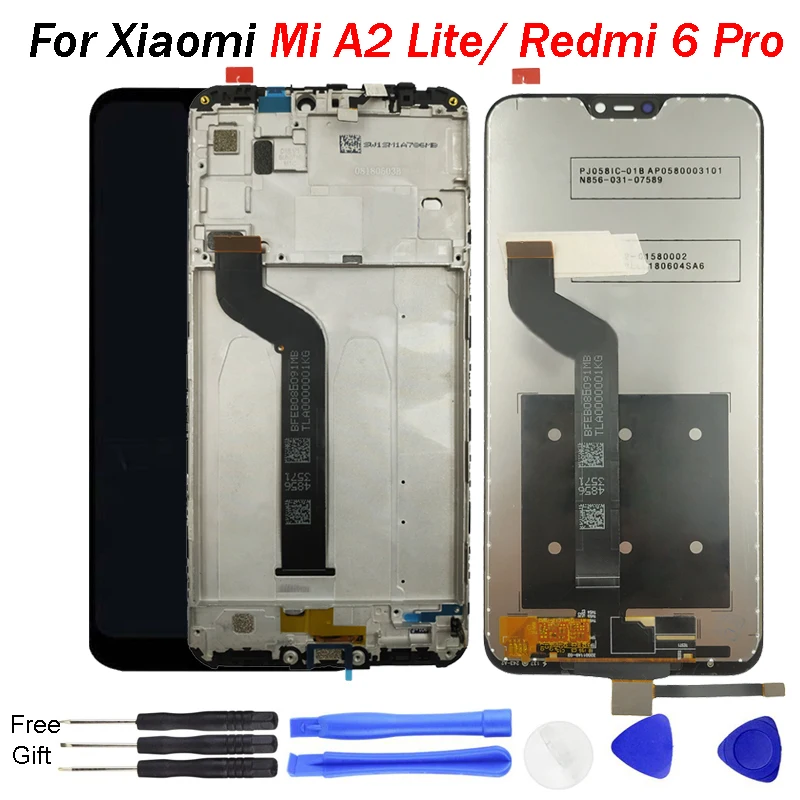 

for Xiaomi Mi A2 Lite LCD Display for Redmi 6 Pro Display screen with Frame Digitizer Touch Screen LCD for Xiaomi Mi A2Lite LCD