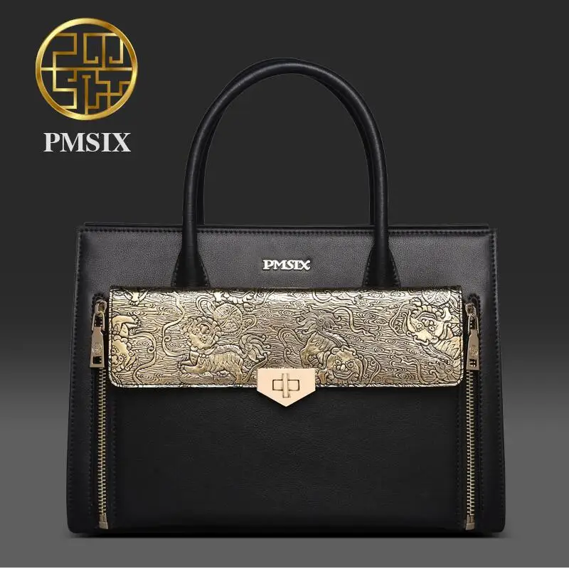 Fashion Mittleren Frühjahr Black Und Damen Sommer Chinesische Handtasche Pmsix2017 Schulter Neue Alters Mommy Wind n1S0qWAAw