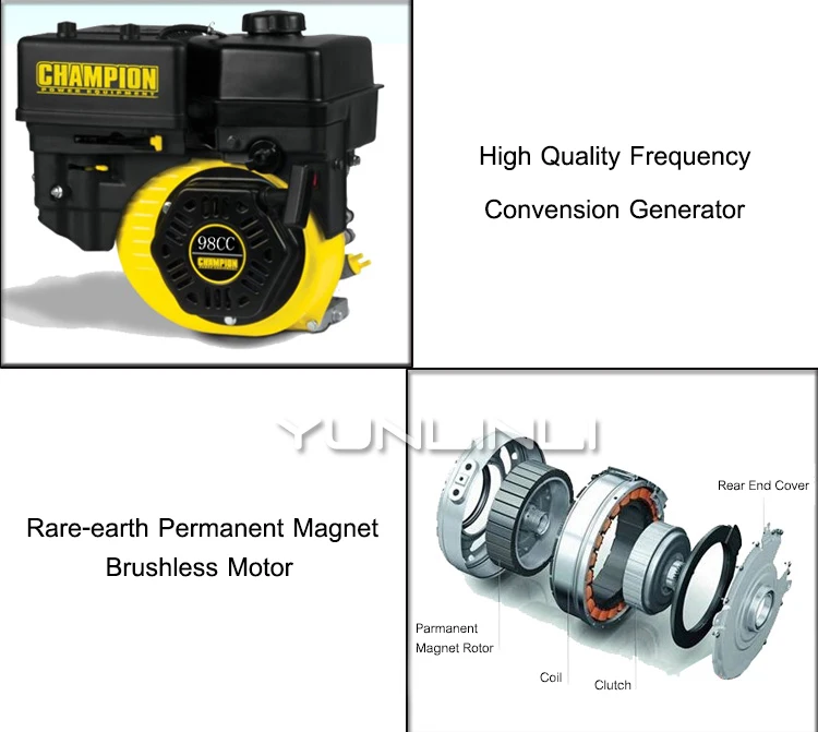 Бензиновый генератор 2KW220V домашний RV Открытый Маленький цифровой инвертор портативный многоцелевой ультра-Бесшумный Генератор 72301i