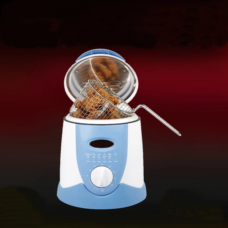 

Smokeless multifunctional frying pan 0.9L Mini electric oil fryer oven French fries Grill Chicken Fried Fish Pot machine EU
