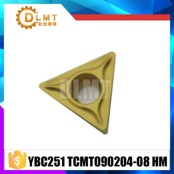 

10PCS/SET TCMT090204 TCMT090208 HM YBC251 Carbide inserts CNC Tools Lathe tools ,tungsten Carbide Cutting tools inser
