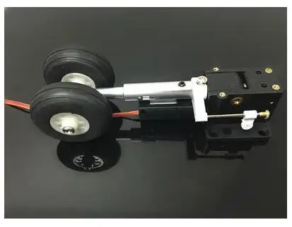 Nose gear Металлический Электрический вытягивающий посадочный механизм амортизированный с двойным колесом носа для DIY RC самолет игрушечный самолет модель - Цвет: Nose gear