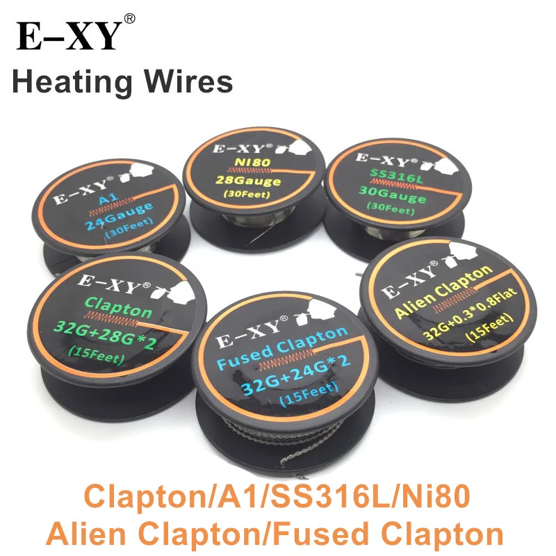 E XY A1 SS316L Ni80 Alien Fused Clapton Resistance Heating Wire DIY Coil For RDA RTA