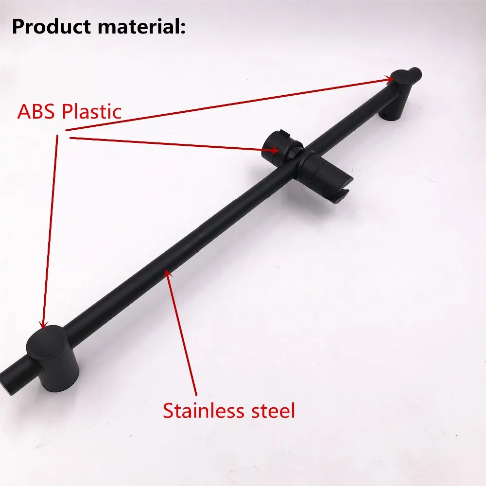 Ванная комната Матовый Черный Душ раздвижной бар душевая головка держатель ручной душ и шланг душевое оборудование