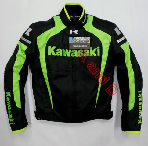 New arrival men jacket KAWASAKI winter automobile race clothing motorcycle clothing thermal removable liner flanchard