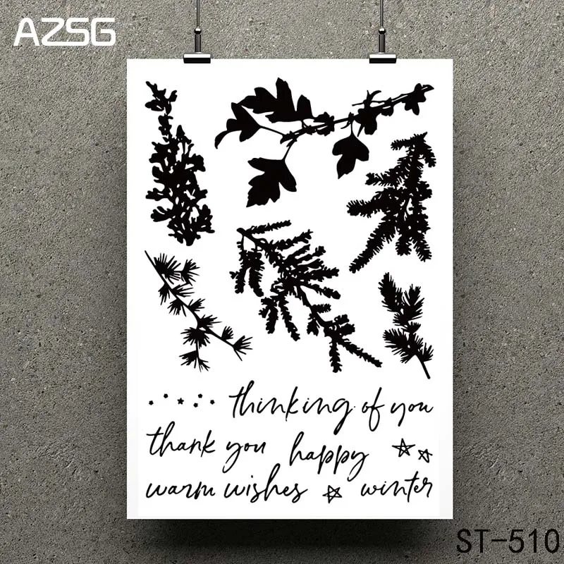 

AZSG Outdoor Plants Clear Stamps/seal for DIY Scrapbooking/Card Making/Photo Album Decoration Supplies