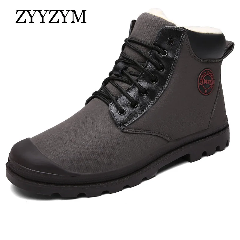 Baratos ZYYZYM para Hombre Botas De invierno con cordones estilo tobillo moda al aire libre Prevención del frío botas De nieve mantener el calor Hombre Botas Zapatos De Hombre