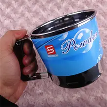 Kichen Нержавеющая сталь сетка Мука сито Механическая глазурь для выпечки шейкер для сахара сито сетка форма чашки выпечки инструменты