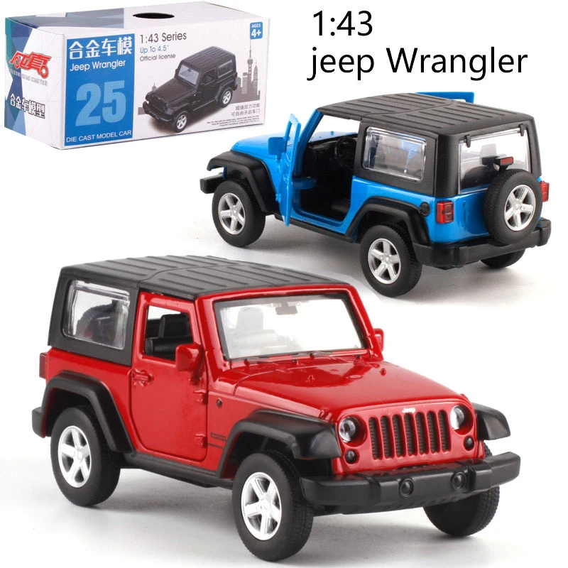 1:42 масштаб Wrangler сплав тяга-назад автомобиль литья под давлением металлическая модель автомобиля для коллекции друг подарок детям