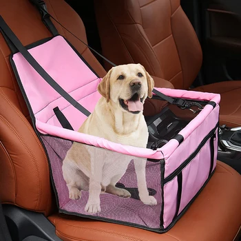 

Folding Pet Dog Car Carrier Seat Bag Waterproof Basket Safety Travelling Carrier Kennel Mesh Hanging Bags Dog Seat Bag Basket