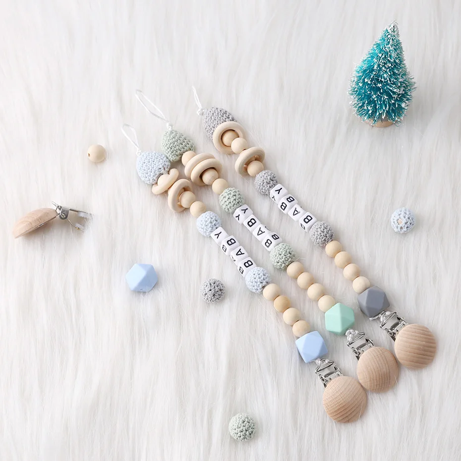 1PC Personalized Baby Gifts Silicone Beads Binky Clip Custom Pacifier Holder Baby Name Chain Wooden Teether Baby Pacifier Clip 1PC Personalized Baby Gifts Silicone Beads Binky Clip Custom Pacifier Holder Baby Name Chain Wooden Teether Baby Pacifier Clip