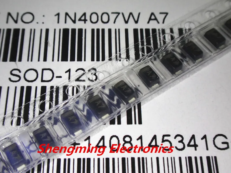 100 Uds. 1N4007W A7 SOD 123 1206 SMD diodo|smd diode|1206 diode1206 smd ...