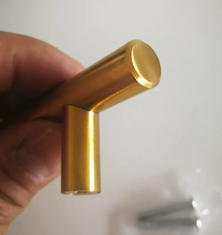 Диаметр 12 мм расстояние между отверстиями 64 мм золотая ручка нержавеющая сталь кухонный шкаф дверные ручки выдвижной ящик ручки шкафа