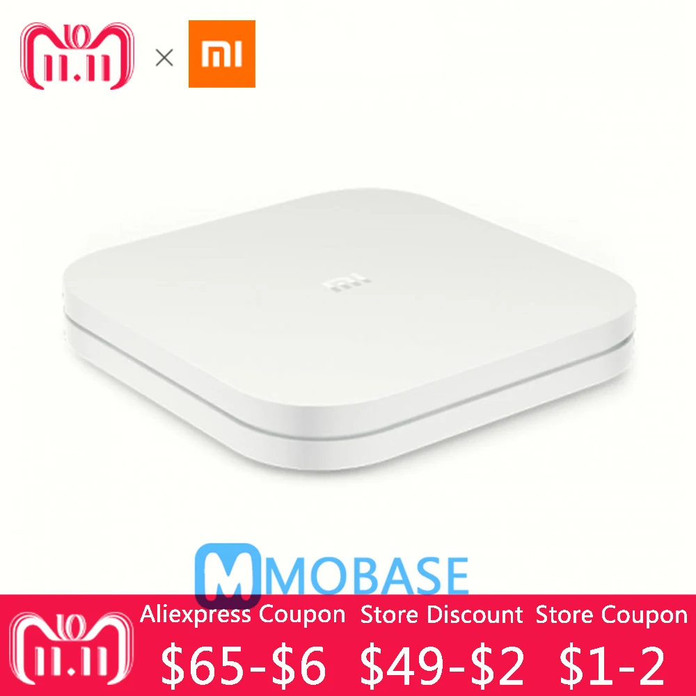 

XIAOMI Box 4 TV BOX mi TV BOX Android 6.0 Amlogic Cortex-A53 Quad Core 64bit 4K HDR TV Box DTS-HD 2.4G WiFi HDMI