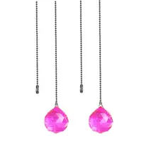 H& D 2 шт 30 мм кристалл шар Призма кристалл тяга цепи расширение с разъемом для потолочный светильник вентилятор цепи(роза