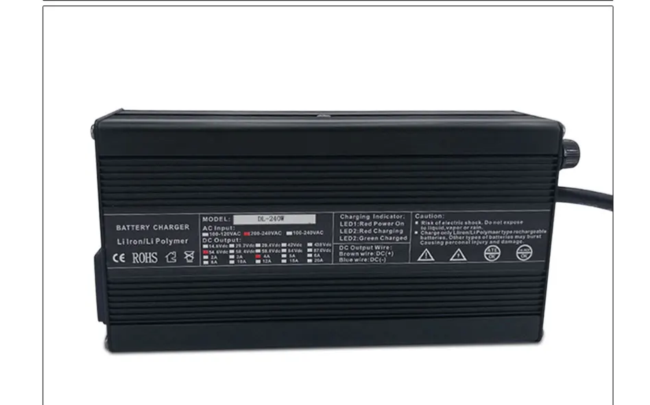 Clearance 36V 48V 52V Lithium battery charger 4A fast charger 42V 54.6V 58.8V li-ion battery pack charger ebike electric bike DC XLR RCA 11