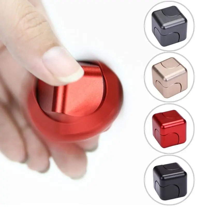 

Hot New Hand Spinner Metal Tri Fidget spinner Focus toys Tool Desk Toys EDC Cube Square finger gyro Gift orignal